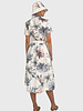 COTTON DRESS WITH BELT AND WAIST: DAHLIA: IVORY