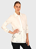 COLLARED COTTON EMBROIDERED SHIRT: IVORY