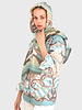 SILK PRINTED QUILTED JACKET WITH KNOT BUTTONS: FIRENZE: GREEN