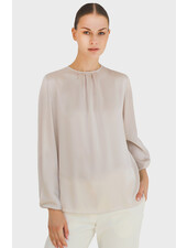 SILK LONG SLEEVE SHIRT: PEONIA