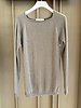 CASHMERE TUNIC WITH SILK PANELS: TOBACCO