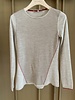 CREWNECK WITH CONTRASTING STITCHES: SAND