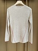 CREWNECK WITH CONTRASTING STITCHES: SAND