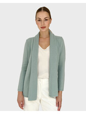 SHAWL NECK SIMPLE SWEATER: LUCIA: SEA FOAM