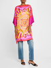 PRINTED SILK KAFTAN: FIRENZE: HIBISCUS