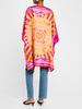 PRINTED SILK KAFTAN: FIRENZE: HIBISCUS