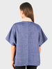 CASHMERE DOUBLE FACE  SHORT SLEEVE  REVERSIBLE JACKET: NAVY: BEIGE