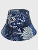 PRINTED COTTON  BUCKET HAT: AMAZONIA: NAVY BLUE