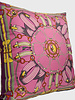 SILK PRINTED PILLOW ON BOTH SIDE: 16" X 16": STIRRUPS: FLAMINGO
