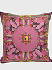 SILK PRINTED PILLOW ON BOTH SIDE: 16" X 16": STIRRUPS: FLAMINGO