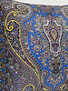 SILK PRINTED PILLOW ON BOTH SIDE: 16" X 16": PAISLEY: BLUE