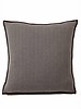 HENRY HERRINGBONE PILLOW: 100% COTTON: 21" X 21": ANTHRACITE-BEIGE