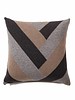 V PILLOW: 24" X 24": GRAY TONES