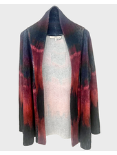 MARGHERITA RIBBED JACKET: TIE AND DYE: NAVY