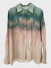 COLLARED SILK PRINTED SHIRT: TIE AND DYE: PINK