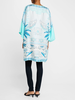 PRINTED SILK KAFTAN: MIAMI: AQUA