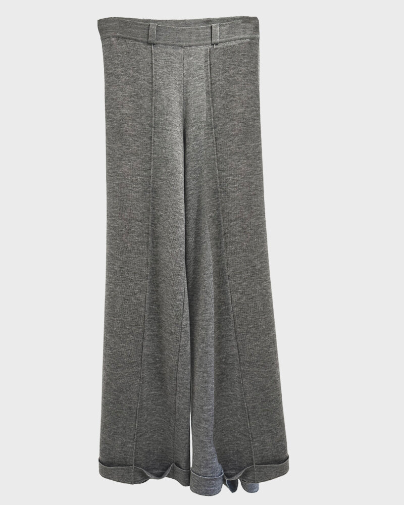 KNIT PANTS: GRAY