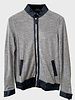 CROP JACKET: GRAY FRONT NAVY BACK