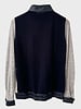 CROP JACKET: GRAY FRONT NAVY BACK