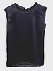 EMBELLISHED SHELL WITH SILK FRONT: NAVY