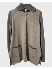 HERRINGBONE JACKET:  TAUPE-ANTRACITE