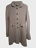 CASHMERE KNITTED SWEATER WITH BUTTON DETAILS: CLAY