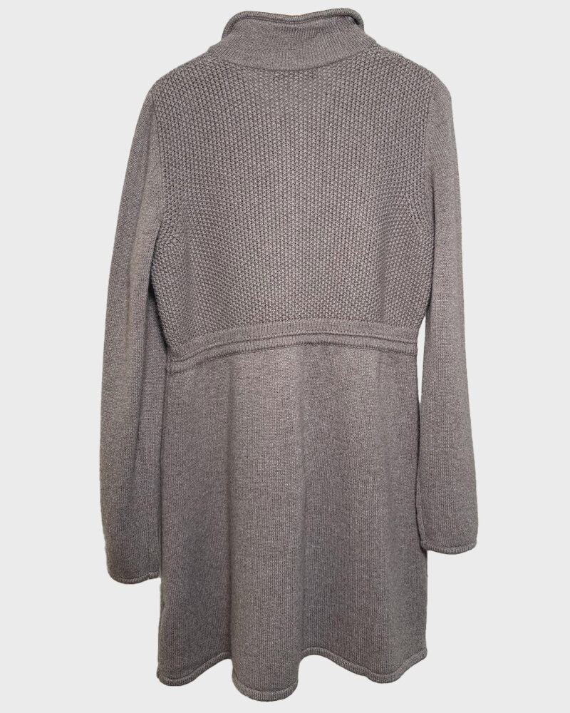 CASHMERE KNITTED SWEATER WITH BUTTON DETAILS: CLAY
