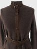 RICE POINT COAT WITH SUEDE: CHOCOLATE MELANGE