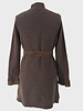 RICE POINT COAT WITH SUEDE: CHOCOLATE MELANGE