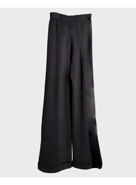 KNIT PANTS: BLACK