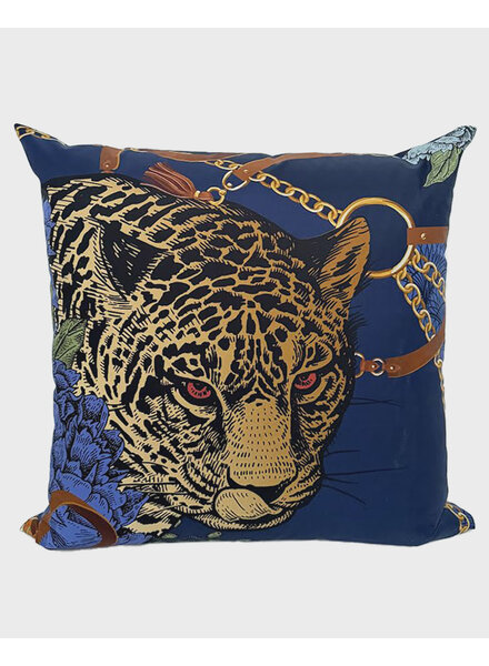 SILK PRINTED  PILLOW ON BOTH SIDE : ZAMBIA PILLOW : 21" X 21"