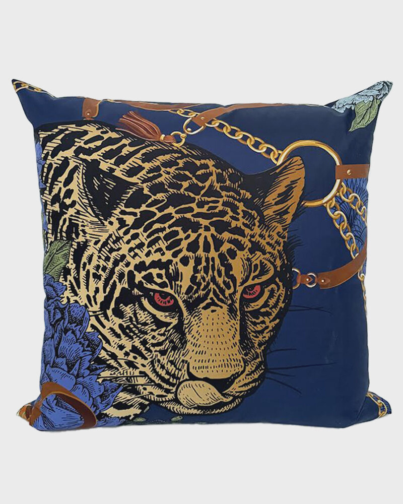 SILK PRINTED  PILLOW ON BOTH SIDE : ZAMBIA PILLOW : 21" X 21"