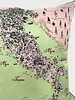 SILK PRINTED PILLOW ON BOTH SIDE: 16" X 16": MAP OF ITALY