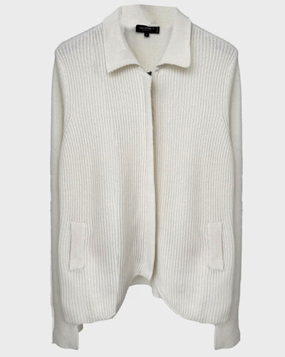 ニット・セーター CASHMERE SWEATER WITH RIB KNIT cashmere-rib-knit-jacket-zip-