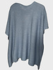 HAND DYE PONCHO W/ SEQUINS: AZURE