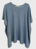 HAND DYE PONCHO W/ SEQUINS: AZURE