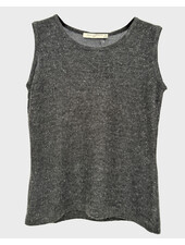 KNIT SHELL W/ SEQUINS: GRAY
