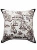 SAFARI PRINT COTTON PILLOW: 21" X 21": IVORY