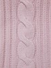 CASHMERE ROMA CABLE KNIT THROW: 50" X 72": PINK