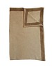PALERMO CASHMERE THROW WITH SUEDE BORDER: 50" X 72": SAND