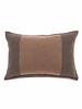OXFORD HERRINGBONE & RIBBED PILLOW : 16" X 24": ANTRACITE-TAUPE
