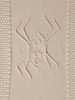 CASHMERE INTARSIA SPIDER KNITTED THROW: 52" X 72": IVORY