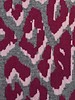 CASHMERE BLEND LEOPARD THROW WITH SUEDE BORDER: 52" X 75": PINK