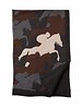 CANTERING HORSE THROW: 52" X 75": ANTHRACITE-CHOCOLATE-TAUPE