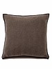 HENRY CASHMERE BLEND HERRINGBONE PILLOW: 21" X 21'': DARK GRAY-SAND