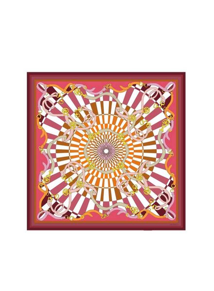 PRINTED CASHMERE SCARF: FIRENZE : RED