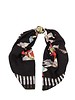 CASHMERE PRINTED SCARF: NATIVE AMERICAN: BLACK