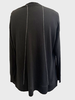 SUPERFINE CASHMERE CARDIGAN with Contrasting Stitch: BLACK