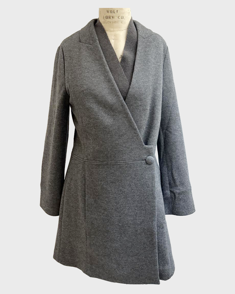 DOUBLE LAYER COAT: DARK GRAY