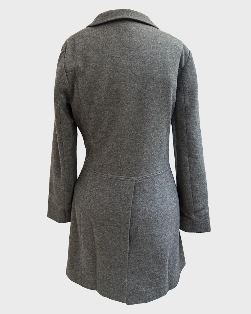 DOUBLE LAYER COAT: DARK GRAY